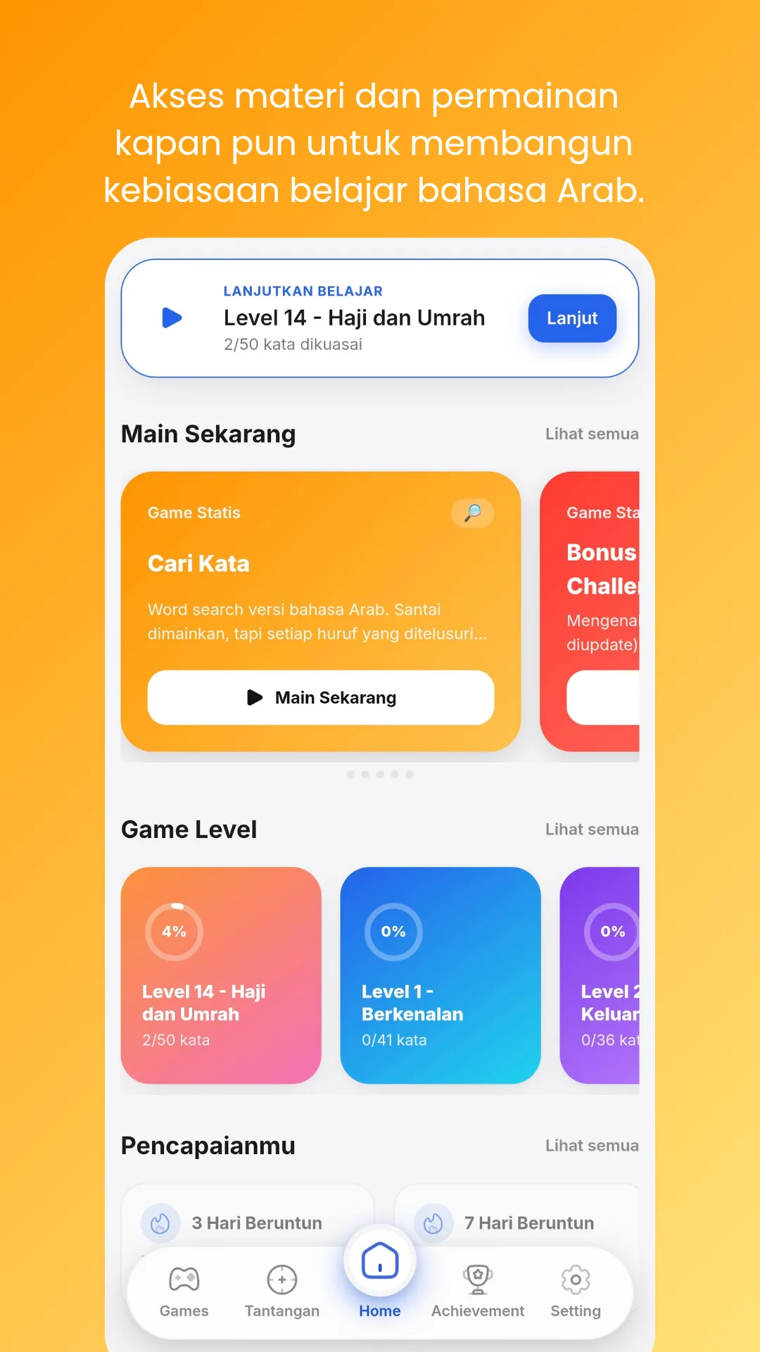 Tampilan aplikasi Play Arabic 4